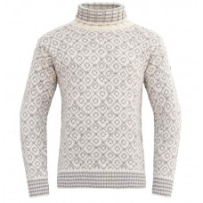 Devold Svalbard Wool High Neck Sweater Unisex (Offwhite/Grey)