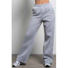 Famme Grey Straight Fit Sweat Pant Dame (Grey)