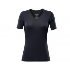 Devold Breeze Woman T-Shirt V-Neck (Black)