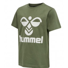 HmlTres T-Shirt Junior (Deep Linchen Green)