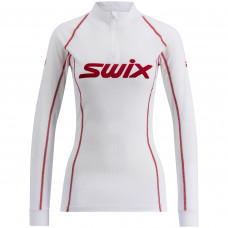 Swix RaceX Classic Half Zip Dame (Bright White/Swix Red)