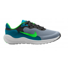 Nike Revolution 7 Løpesko Junior Black Green Grey