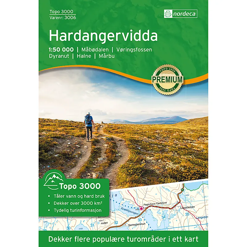 HARDANGERVIDDA 1:50 000