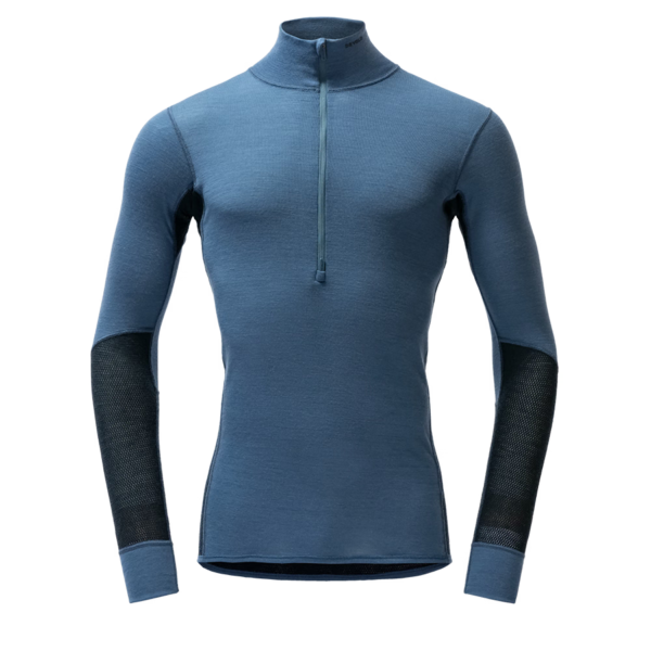 Wool Mesh 190 Zip Neck Herre